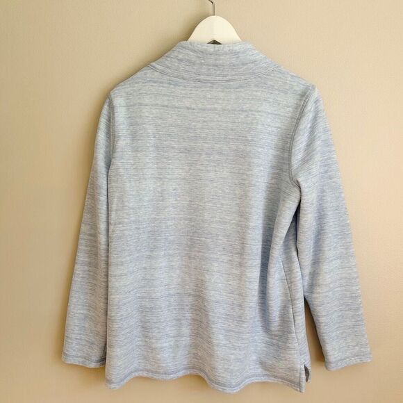 T by Talbots Light Blue Heather Pullover size Medium - Picture 2 of 5